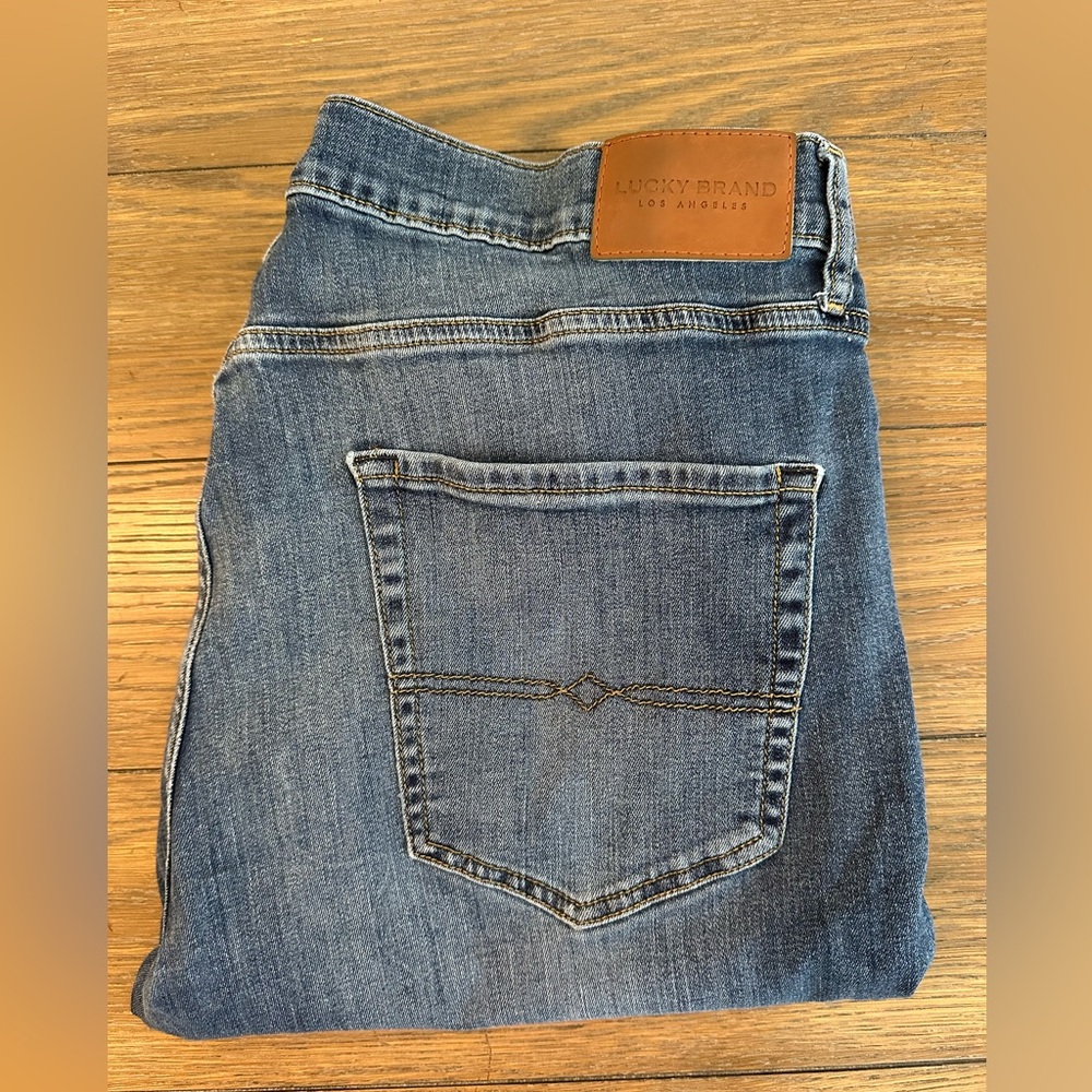 Lucky Brand Dark Blue 410‎ Athletic Straight Denim Jeans Size 38x34